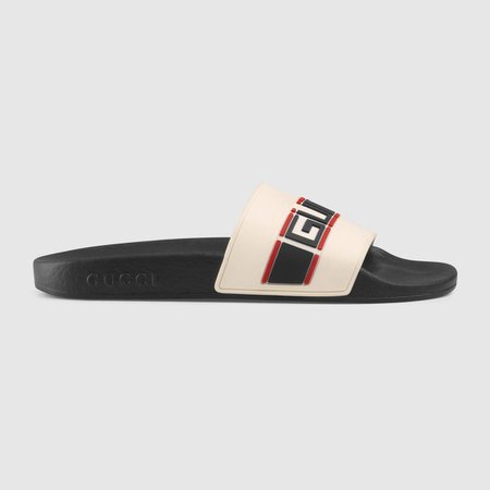 Gucci stripe rubber slide sandal - Gucci Women's Slides & Thongs 524984JC2009572
