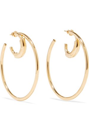 Chloé | Reese gold-tone hoop earrings | NET-A-PORTER.COM