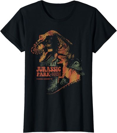 Amazon.com: Jurassic Park T-Rex Raptor Vintage Colors Graphic T-Shirt T-Shirt : Clothing, Shoes & Jewelry