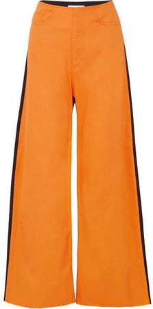 Marques' Almeida - Two-tone Drill Boyfriend Pants - Orange