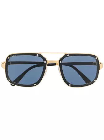 Cartier Eyewear Santos De Cartier square-frame Sunglasses - Farfetch