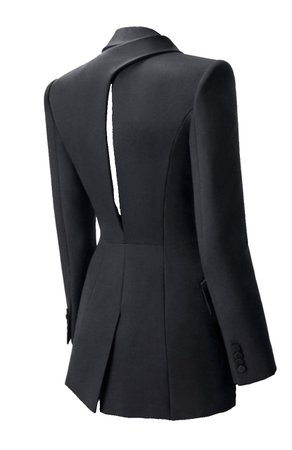 cutout black blazer