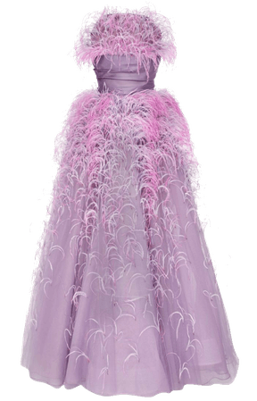 @lollialand- purple feather gown