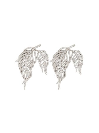 Apples & Figs, Hermes crystal-embellished Sterling Silver Earrings