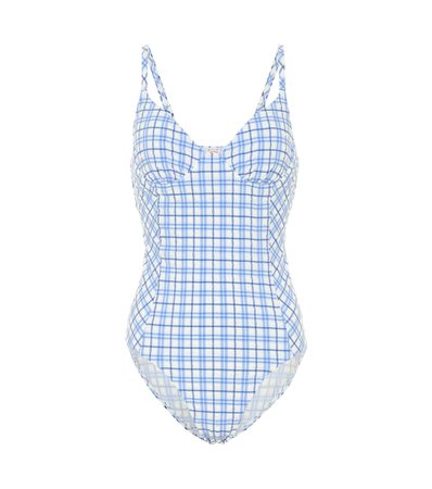 Tory Burch - Checked one-piece swimsuit | Mytheresa