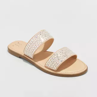 Women's Kersha Embellished Slide Sandals - A New Day™ : Target
