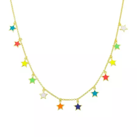 Dangling Enamel Stars Necklace | Hanadi's Jewelry | Wolf & Badger