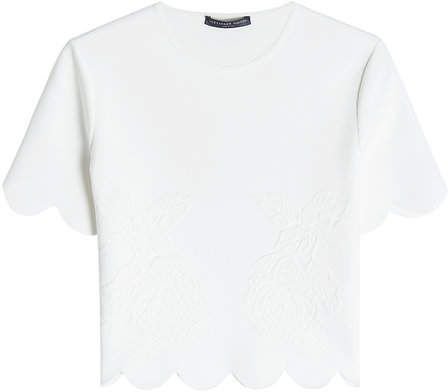 Alexander McQueen T-Shirt with Scalloped Hem