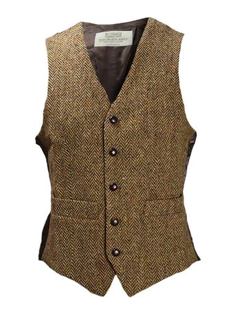 Donegal Tweed Waistcoat - Brown | Aran Sweater Market
