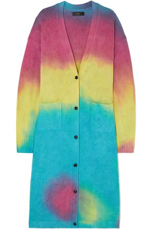 AMIRI | Tie-dyed cashmere and wool-blend cardigan | NET-A-PORTER.COM