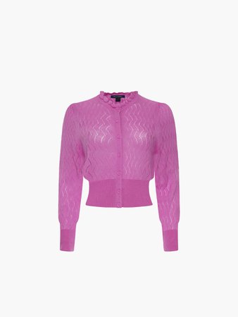 Jessica Lace Stitch Sweater Pink Violet– French Connection US
