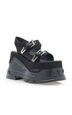 Satin, Rubber Platform Sandals By Versace | Moda Operandi