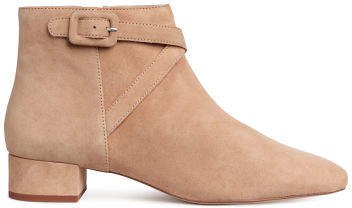 Suede ankle boots - Beige