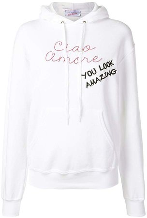 Giada Benincasa Ciao Amore embroidered hoodie