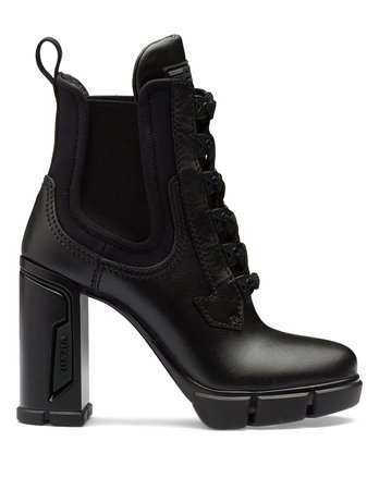 Prada Chunky Heeled Ankle Boots | Farfetch.com