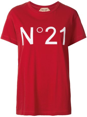 Nº21 logo-print crew-neck T-shirt - Farfetch