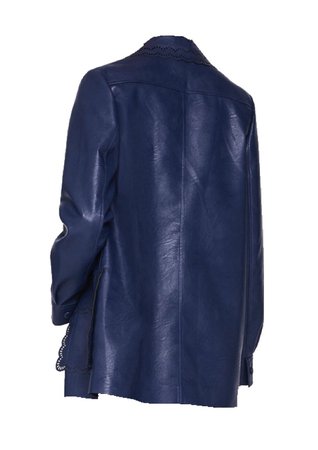 stella mccartney | blue leather jacket