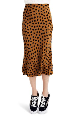 Madewell Painted Spots Midi Slip Skirt (Regular & Plus Size) | Nordstrom