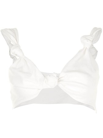 Shop white SIR. knot cropped bralette top with Express Delivery - Farfetch