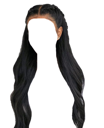 black long hair edit png