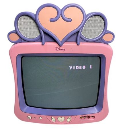 Disney Princess Pink 13" CRT Color TV Retro Gaming DT1350P Tested No Remote | eBay