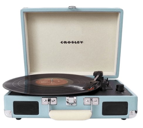 blue record player