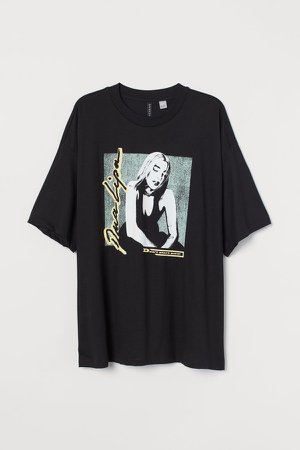 H&M+ Oversized T-shirt - Black