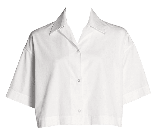 button cropped blouse png