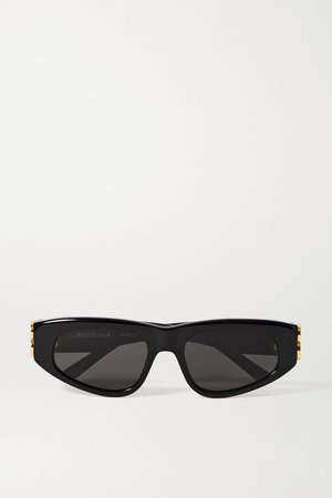 Black Cat-eye acetate sunglasses | Balenciaga | NET-A-PORTER