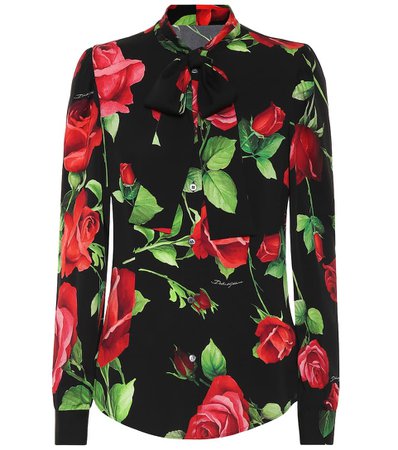 Floral Stretch-Silk Crêpe Shirt - Dolce & Gabbana | Mytheresa