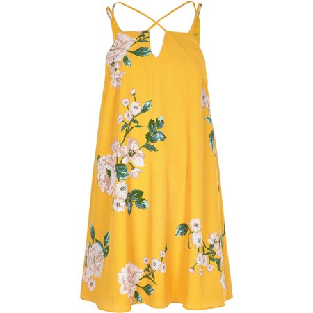 Yellow floral cami slip dress - Slip & Cami Dresses - Dresses - women