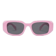 pink square glasses