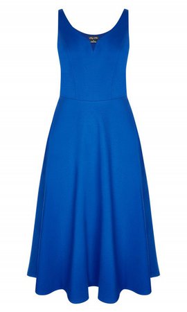 Shop Women's Plus Size Cute Girl Fit & Flare Dress - Cobalt | City Chic USA