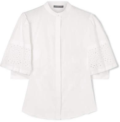 Broderie Anglaise Cotton-poplin Blouse - White