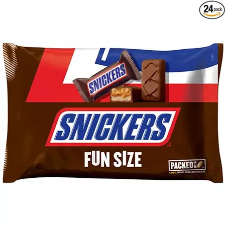 Amazon.com: Snickers Fun Size Barras de chocolate Bolsa de 10.59 onzas (24 unidades) : Comida Gourmet y Alimentos