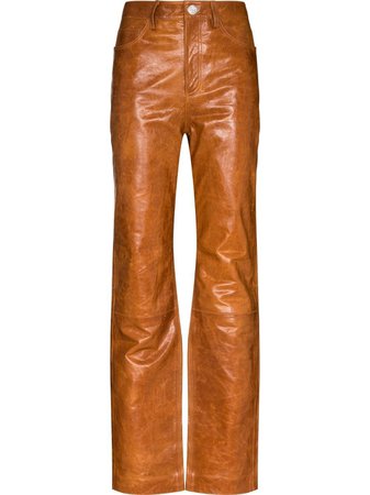 REMAIN Lynn Leather straight-leg Trousers - Farfetch