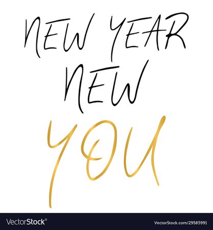 New year new you simple handwritten quote Vector Image