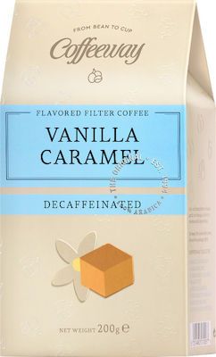 Coffeeway Καφές Φίλτρου Decaffeine Arabica με Άρωμα Vanilla & Caramel Βανίλια & Καραμέλα 200gr | Skroutz.gr