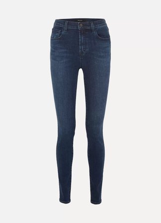 Dark denim Carolina 32" high-rise skinny jeans | J Brand | NET-A-PORTER