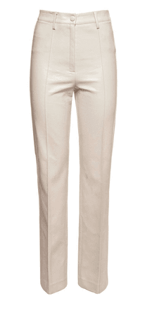 white leather trousers