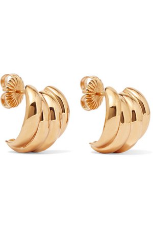 Natasha Schweitzer | Jamie gold-plated earrings | NET-A-PORTER.COM