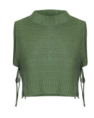green sweater top
