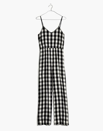 Cami Wide-Leg Jumpsuit in Gingham Check