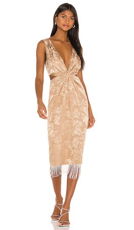 Song of Style Russell Midi Dress in Coconut Tan | REVOLVE