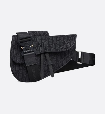 Black Men's Dior Saddle Bag