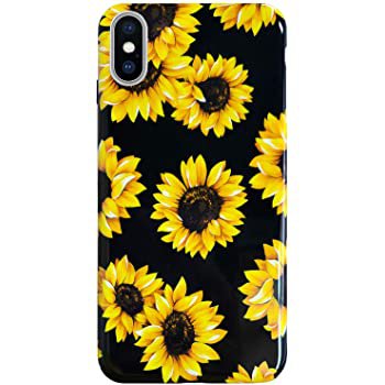 Amazon.com: Hi Space Flower Clear Case for iPhone Xs iPhone X, Sunflower Girls and Women Floral Back Cover, Flexible TPU Bumper Shockproof Transparent Protective Case: Electronics