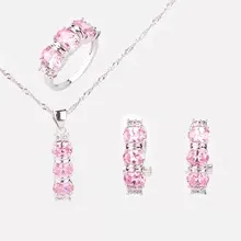 Wyprzedaż pink jewelry sets Galeria - Kupuj w niskich cenach pink jewelry sets Zestawy na Aliexpress.com - Strona pink jewelry sets