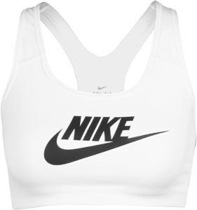 Nike Swoosh Futura W sports bra white