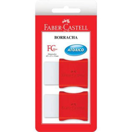 Borracha Faber-Castell Tk Com Cinta Plástica Pequena - Blister Com 2 nas Lojas Americanas.com