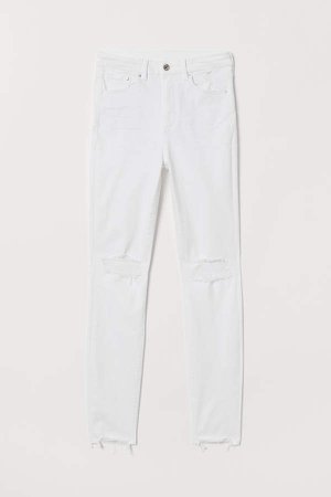 Embrace High Ankle Jeans - White